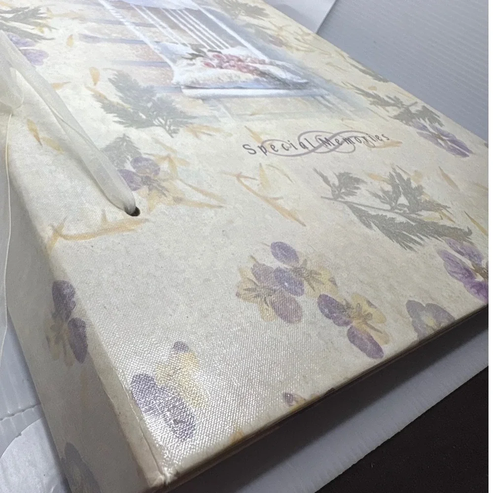 Hallmark Special Memories Floral Photo Album Ribbon Tie 3-Ring Binder 32 Pages